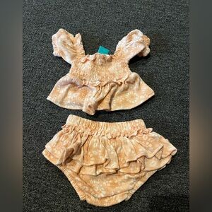 Disney Peach Floral Diaper Cover Set